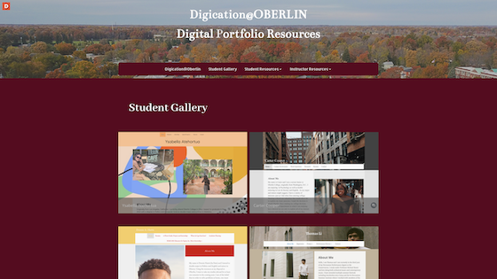 Digication-Oberlin-Student-Gallery-Screenshot